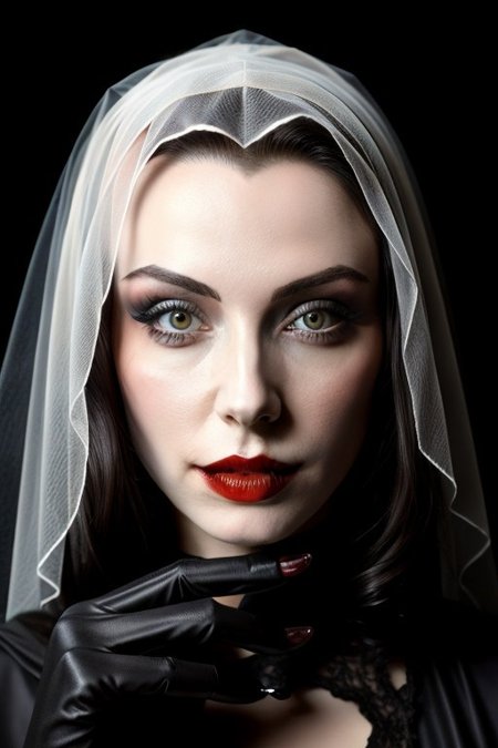 (Belgian) witch woman, 23 years old, (beautiful:1.75), (very pale skin:1.35), (gothic makeup:0.99), (Red Lipstick:1), (black hair), (anime:0.35), (oval face:0.25), (Halloween), (night), (front view:1.25), (elegant), 10 minutes before the world will end, (back light),  hyper-realistic, (ultra-detailed:1), (insanely detailed:1), 4k, realistic 8k, shot on portra 400, (((masterpiece))), (perfect composition:1.55), (best quality), (HD), (Leonardo Da Vinci:0.10), ((Transylvanian Castle)), Perfect hand, Hand, Detailed hand