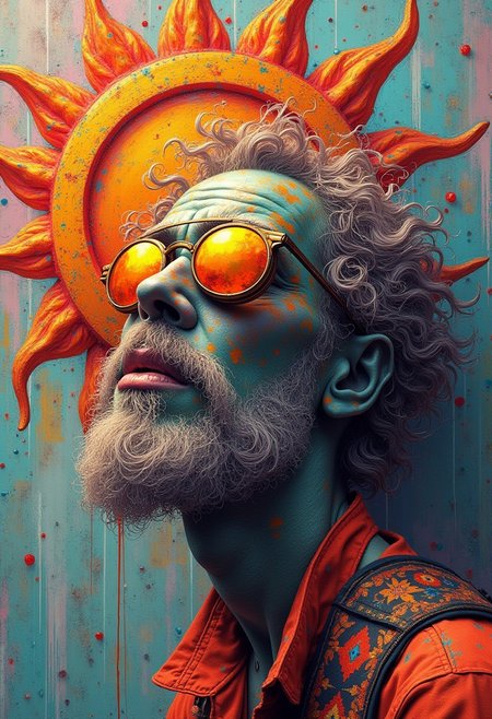 hyper realistic photography of solarpunk summer chill day, trending on artstation, 8k, masterpiece, graffiti paint, fine detail, full of color, intricate detail, golden ratio illustration