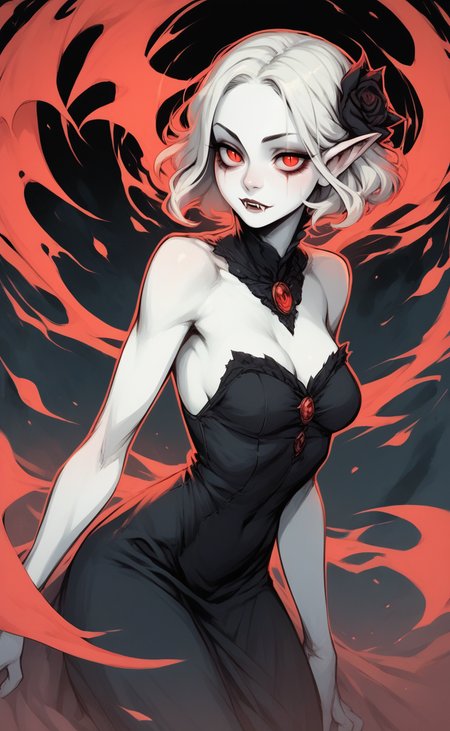 score_9, score_8_up, score_7_up, score_6_up, score_5_up, score_4_up, BREAK
pale white skin, 
 <lora:Gothic:1>,
vampire, black gown,
1girl, red eyes, red outline, black background,