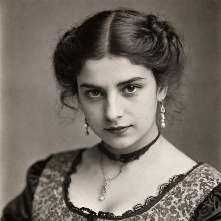a photo portrait of young italian girl Desdemonia, Othello's wife