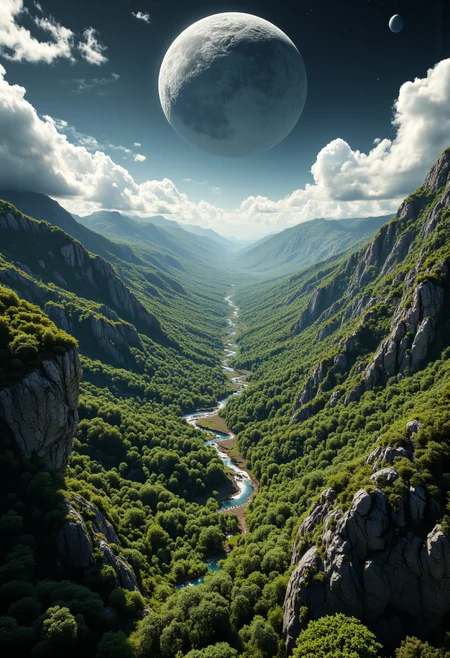 lush alien world,giant trees,aerial view,moon in low orbit,highly detailed,photorealistic,beautiful,<lora:New_Fantasy_CoreV4_FLUX:1>,<lora:digital-abyss:1>,bo-abyss,<lora:aidmaMJ6.1_v0.5_3:0.7>,aidmamj6.1,<lora:aidmaHyperrealismv0.3:0.7>,aidmaHyperrealism,<lora:aidmaImageUpraderv0.3:0.35>,aidmaimageupgrader,