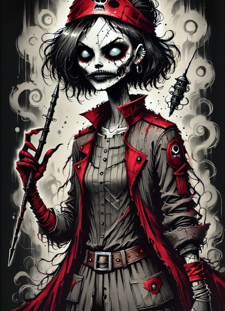 DonMB01dD4rkXL score_9, score_8_up, score_7_up, score_6_up, female hoarcry tobi-kadachi, pirate swashbuckler,sith inquisitor, wand rating_safe   <lora:DonMB01dD4rkXL-pony:1>