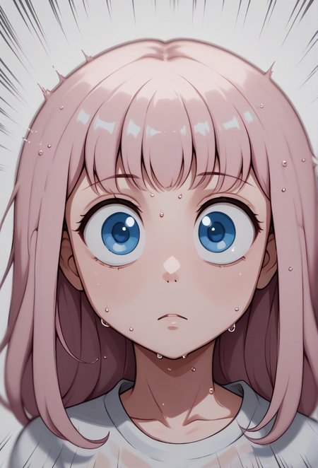 1girl, solo,detail1eye, desaturated, noise, blur, low contrast, wet, perfecteyes, Fujiwara_Chika, ,zPDXL3,SimplePositiveXLv2