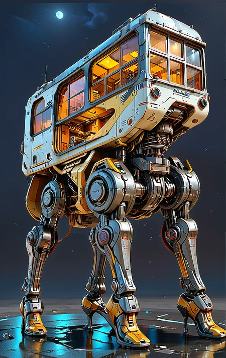 ((((1girl Walking vehicle), solo, outdoors, sky, cloud, cyberpunk night city in the rain, vehicle focus, scenery, (Walking vehicle), (legged vehicle), (multiple legs), gray paint), Digital painting style visual effects, (masterpiece:1.8), (highest detailed:1.8), (angle:1.8), pov, perfectly lighted, (contrast), (saturated), (((sharp focus))))),
(bathed in warm tender light, Background is desert:1.3), (hyperdetailed:1.3), (intricate details:1.2), (Refined details:1.3),
(best quality:1.5), highly detailed textures, vibrant colors,
<lora:add-detail-xl:1> (ultra sharp focus:1.8), (detailed skin:1.8), (detailed windows:1.8), (thin lines:1.8), (best quality:1.8),
<lora:Apparatus_-_Traction_City_Walkers_Vehicles:0.8>,
(Transparent Texture:2), (masterpiece:1.8), (highest detailed:1.8), (angle:1.8), perfectly lighted, (contrast), (saturated), (((sharp focus))), (hyperdetailed:1.3), (intricate details:1.2), (Refined details:1.3), (best quality:1.5), highly detailed textures, vibrant colors, <lora:Someplastic:1>,