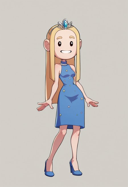 score_9, score_8_up, score_7_up, 1girl, solo,  beautiful, savannahXYZ an high class  pokemon master, 1girl, solo, long hair, arrogant smile, blonde hair,clothing (maxi dress, tiara, high heel),  highly reflective beads, dik dik. 2 levels clear art style 
<lora:savannahXYZ:1.0>