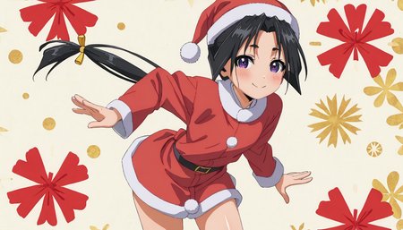 detailed background, shiny skin, posing,
<lora:tokiyuki.pony:1>,
tokiyuki, trap, small breasts, wide hips, 
santa costume,