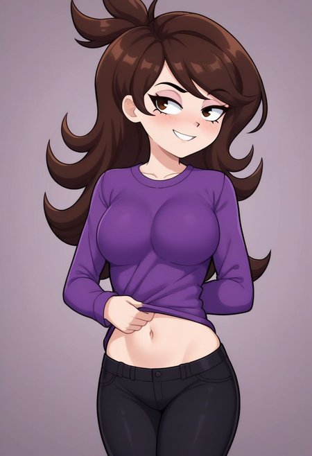jaiden animations, purple shirt, black pants, Base,