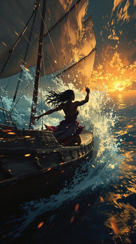 anime epic cinematic shot of dynamic, "The transatlantic slave trade", dramatic lighting, Technicolor, in motion, main subject of high budget action movie, raw photo, motion blur, best quality, high resolution, aidmaMJ6.1