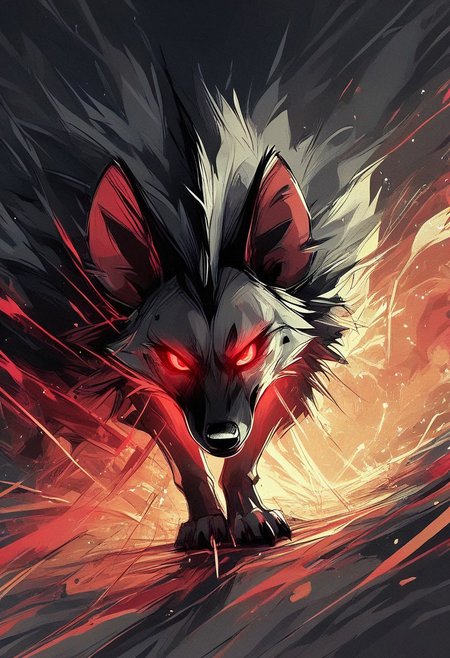 score_9, score_8_up, score_7_up, score_6_up, score_5_up, score_4_up, (solo), (fluffy:0.8), (feral), outdoors, furry, (((hyena))), female, glowing purple eyes, grey fur, black ears, claws, (fluffy cheeks:0.4), witch hat, (black dress), (red glowing magical staff), (cute:0.3), in the style of Beatrix Potter, cel-shading, monochromemuse, monochrome, greyscale, ink splatter, linquivera, forest, dramatic angle, (head focus, head shot, close up:1.5), cartoon, detailed background