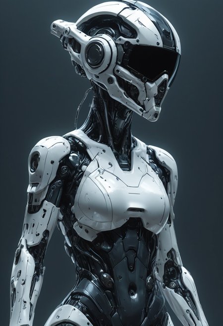 masterpiece,newest,absurdres,very awa,1girl,solo,cyborg,mobe-cybideen,white,eflection,visor,abstract,jacquard fabric,techwear,detailed helmet,mcnm,visor,dynamic pose,detailed by Hideo_Kojima,