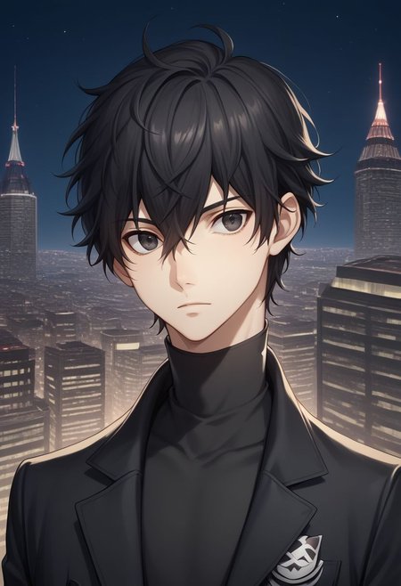 score_9, score_8_up, source_anime, highly detailed, 1boy, solo, male_focus, slender, skinny, 
ren, 1boy, male focus, black hair, solo, mask, simple background, black eyes, looking at viewer, black coat, upper body, coat, hair between eyes,
outdoor, night, city,