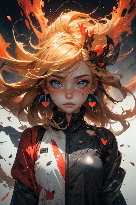 blond hair, long hair, freckles, earrings, 
(upper body:1.1), particles, sparkles, flames, tears, (crying:1.1), (wet face:1.1), 
(torn clothes:1.2), abstract, 
bangs, hearts, 
<lora:more_details:0.3>
 <lora:Cosmic anime-oil fusion v2:0.3> 
<lora:AnimeVibesV3:0.25> animevibes, 
<lora:3DMM_V11:0.35> 3DMM 
<lora:midjourney_20230624181825:0.35> midjourney ,
 <lora:LAS:0.4> (colorful:1.1), 
<lora:msw_locon-t2:0.3>
 <lora:wuxia2:0.4> gu, shiny, shiny hair, shiny skin, shiny clothes