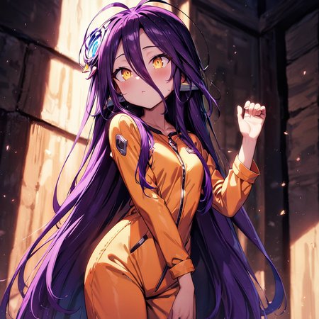 shuvi,  (masterpiece, best quality, very aesthetic:1.2), white, jumpsuit,  <lora:shuva-no-game-000008:0.8>