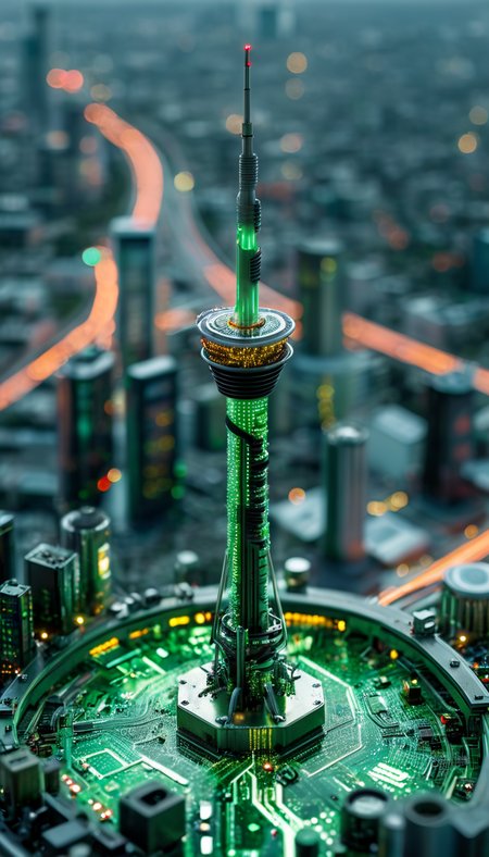 circuitboard (Milad Tower) (Tehran), ((focus))
