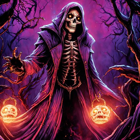 professional 3d model breathtaking anime artwork skeleton mage deep glowing eyes casting a (fire spell:1.4) wearing tethered appeal, horrible terror, gore, blood, in a (dark:1.3) dungeon by dnmumfrd <lora:dan_mumford_v1:1.7> cornell box . key visual, vibrant, studio anime, highly detailed . award-winning, professional, highly detailed . octane render, highly detailed, volumetric, (dramatic lighting, rim lighting:3), (dark horror theme:3) (illustration:2), (cracked skull:1.5) cel shading, (perfect drawing:2), cinematic film still  . shallow depth of field, vignette, highly detailed, high budget, bokeh, cinemascope, moody, epic, gorgeous, film grain, grainy, breathtaking  . award-winning, professional, highly detailed, horror-themed  . eerie, unsettling, dark, spooky, suspenseful, grim, highly detailed, disco-themed  . vibrant, groovy, retro 70s style, shiny disco balls, neon lights, dance floor, highly detailed, long exposure photo of  . Blurred motion, streaks of light, surreal, dreamy, ghosting effect, highly detailed
