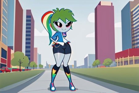 Rainbow Dash Giantess inflatable phonescreenrecording