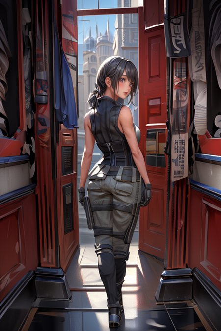 <lora:TacticalAssautV1:1>, (masterpiece:1.4),(best quality:1.4)(high_resolution:1.1) , (1girl wearing tactical_assaut t-shirt gloves), ((cute face)), ((upper body)), ((red lipsick)), black hair, pale skin, big breast,
<lora:muscle_slider_v1:2>,
<lora:weight_slider_v2:-1>,
<lora:hair_length_slider_v1:1>,
 <lora:Background_Detail_v3:1>,
 <lora:add_detail:1>