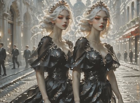 score_9, score_8_up, score_7_up, character in profile, walking, looking at surroundings, woman, pale skin, huge breasts, <lora:sm0k3XLP:1>, <lora:goth_clothes:1>, lollita dress, black dress, lollita, red details, Long white hair, young face, <lora:Our_Muted_Future_Style:1>, <lora:vivid_everclear:1>,