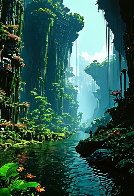 A surreal, dreamlike landscape, where gravity-defying waterfalls flow into the sky, surrounded by floating islands and luminescent flora, 
in the style of the eerie ambiance of Ridley Scott's 'Alien' with 80s sci-fi nostalgia. Blend dreamlike, claustrophobic spaces, grimdark Warhammer 40K magic, and campy yet sinister tones. Envision a surreal, dystopian world where arcane forces meet retro-futuristic sci-fi, creating a uniquely haunting tableau
, in the style of an old 80's VHS dark fantasy, VHS screen grab, grainy, old footage