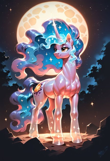 score_9, score_8_up, score_7_up, (source_pony:1.0), beautiful translucent goddess of the afterlife, (sparkling translucent skin:1.3), cosmic hair, cosmic crown, gigantic cosmic breasts, huge hips, cosmic skin, naked, dynamic pose, feral pony, ethereal background, (dynamic lighting:1.1), (detailed marvel style:1.0), (detailed image, high resolution, 5k resolution, denoise:1.0)