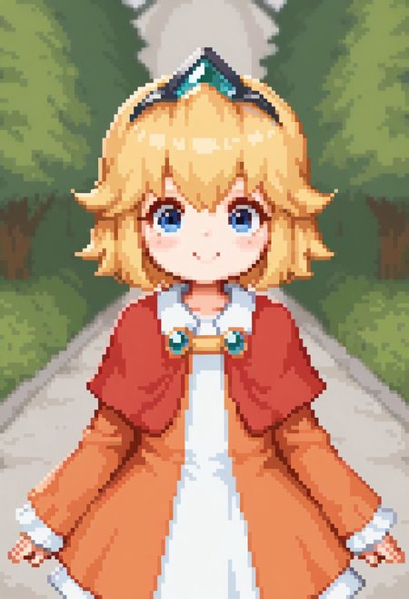 1girl, solo, princesita, 1girl, solo, smile, blue eyes, blonde hair, long sleeves, dress,
masterpiece, best quality,amazing quality, very aesthetic, absurdres, depth of field, blurry background, extremely detailed face, detailed eyes