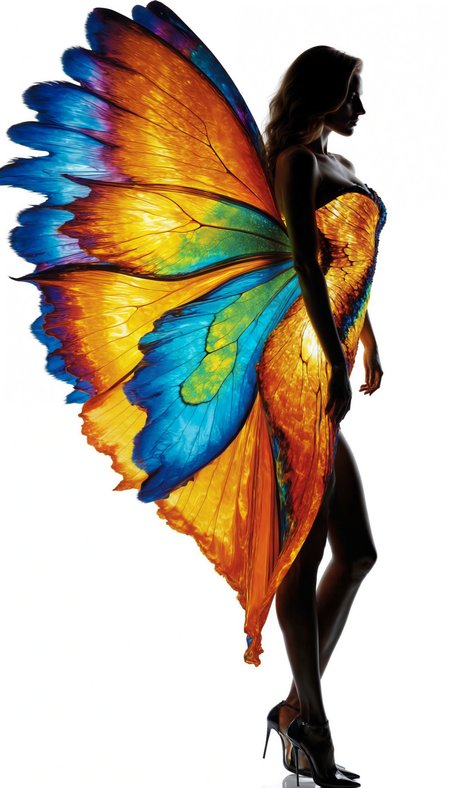 a  (slender:0.3) ((handsome woman silhouette wrapped in liquid splash made of shiny volumetric Mandelbrot printed on fluffy fur)), glossy, shiny, vibrant colors, (reflective), volumetric, casts bright colorful highlights, refractions, best quality, partially translucent, sharp clear art, self-illuminating, inner glow, ((lighting bloom effect)), angelic, divine,, reflective floor, (style of Nick Veasey:0.5)
 <lora:add-detail-xl:1.3> , <lora:sd_xl_offset_example-lora_1.0:1.5>
