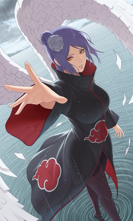 masterpiece, best quality, aged up,
standing, from above, pov, dutch angle , dynamic pose, from side,
reaching out, outstretched arm, spread fingers,
paper wings, wide wings, paper,
k0nanakatsuki, 1girl, solo, looking at viewer,  orange eyes, purple eyeshadow, lip piercing,
single hair bun, short hair, hair flower,
cloak, long sleeves, wide sleeves, high collar, cloud print,
pantyhose,
parted lips,
day, cloud,  wet , wind, rain, water,  , water flow, sea, dark cloud,
perspective, depth of field, 
<lora:Naruto_Konan_iXL-000018:1>
