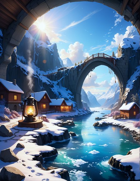 Sci-fi landscape
a cursed forest with tangled underbrush, eerie silence, occasional howls in the distance,
a sunny open sea, with sparkling waters, bright sunlight, and a sense of freedom ,
Halo effect around winter sun,
Actinoform cloud patterns over ocean,
Oil lamp glow in mountain hut,
Ice breakup on arctic rivers,
Sandstone arch bridges,
Mesa plateau with anti-gravity geysers,
,
,
Fujihiko Hosono 
(masterpiece:1.4), (intricate details:1.4), (hyperrealistic:1.3),(painting:0.9),(ultra detailed:1.4), (8k resolution:1.3), (sharp focus), (dramatic perspective:1.1), (chromatic aberration:0.3), (film grain:0.2),
<lora:JuggerCineXL2:0.3>,
<lora:add-detail-xl:0.3>,
<lora:WildcardX-XL-Detail-Enhancer:0.4>,
<lora:xl_more_art-full_v1:0.7>,
<lora:ClassipeintXL2.1:0.3>,
<lora:Flux-XL_Scenery:0.3> flux-scenery ,
<lora:EnvyDramaticLightingXL01:0.7>
detailxl,