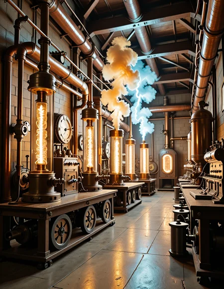 steampunk workshop illu