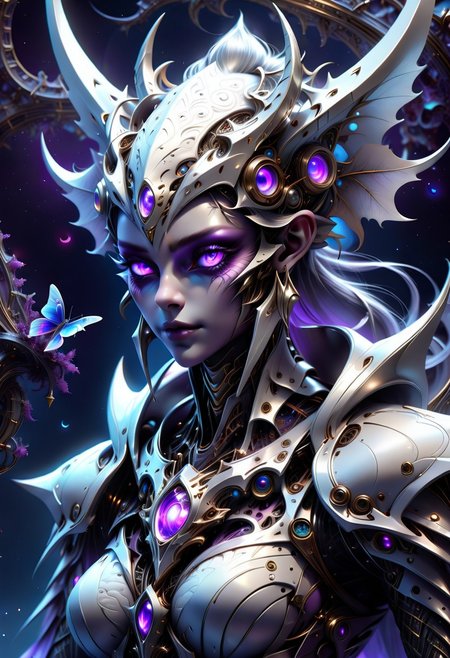 "photorealistic, highly detailed, intricate, fractal, iridescence, [:glowing eyes:6], 8k, 16k, gradient background, living in the night, 'neath devils torn asunder, you call on me to solve a crooked rhyme, as i'm closing in imposing on your slumber, you call on me as bells begin to chime, are you on the square? are you on the level?, are you ready to swear right here, right now before the devil? glowing eyes, low camera angle, fractal, iridescence, glow, night blue, silver, platinum, purple, moonlit, mythp0rt, ne0nfant4sy, midjourney_whisper_avant_couture."