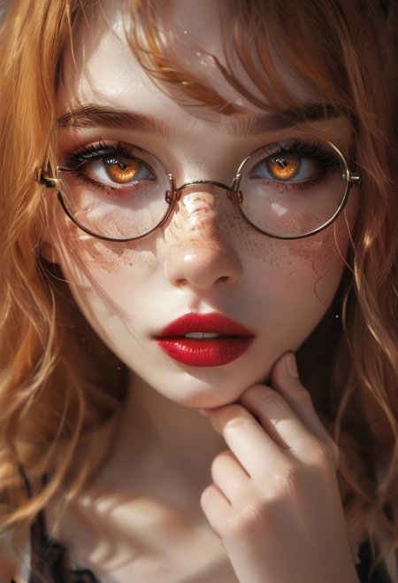 li, full body shot of a nerdy 20yo girl, ginger-blonde hair, ponytail, crop lace top, maid uniform, petite, pale skin, hazel eyes. frameless glasses. (freckles on face), pouty lips, lip gloss, lips slightly parted. cute, cosy, comfy, pretty, concentrating. neon lights, score_9, score_8_up, score_8_up, realistic, hyper realistic, background in bedroom, girls bedroom, profile, gaming, 1dk, portrait, pink, ((closeup face)), otoko no ko, 
1dk, portrait, fcNeg, (goth makeup, hard makeup, red lipstick, applying makeup on another, holding lipstick tube, applying lipstick, lipstick tube, hand on another's face, camisole, makeup, red lipstick, goth, smoky eyes)