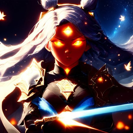 score_9, score_8_up, score_7_up, score_6_up, score_5_up, score_4_up, <lora:Starry_Morph_PonyXL:1> starry_morph Zeri from League of Legends, cinematic film still of painting of (a beautiful jedi with lightsaber:1.2) movement, dynamic pose, elegant, (perfect detailed face, perfect detailed body, perfect detailed eyes:1.5),  frowning eyebrows, rimlighting, uncluttered background, epic atmosphere, realistic face, detailed mouth, detailed face, beautiful detailed eyes, , perfect body, color HD photo, 85mm, (full body, high quality photo, masterpiece), HDR, 8K resolution, analogue RAW DSLR, best quality, , vivid vibrant colors, intricate detail, realistic human hands, , street lamp, glow, (masterpiece) striking ground, wild field, dramatic lighting, otherworldly, best quality, oil painting, gloomy, fog, (epic art, , wind, action:1.5), darkness, total freedom, breath, , large wild spaces, dynamic, cinematic shot,  (back lighting:1.4), (rim lighting:1.4) (wet ground, reflexions:1.3) (ring of fire:1.4) (arc of fire:1.4) black clothes, black gloves, goya2023 style 2, ,shallow depth of field, vignette, highly detailed, high budget, bokeh, cinemascope, moody, epic, gorgeous, film grain, grainy