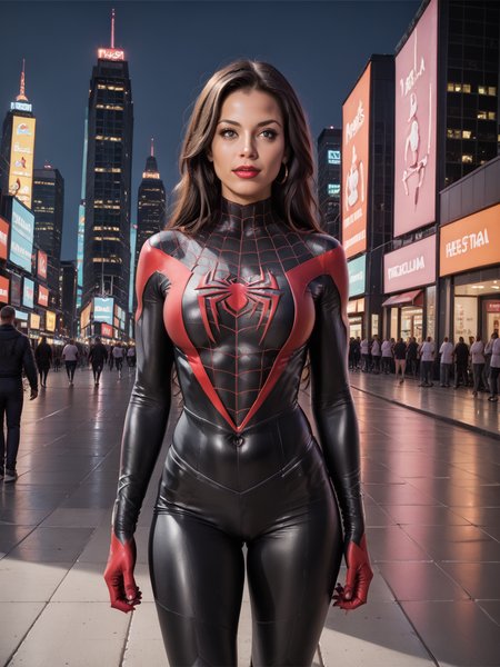 source_cartoon, score_9, score_8_up, score_7_up, score_6_up, score_5_up,  , BREAK,  1girl, milesSuit,  walking down Manhattan , <lora:milesPony:0.7>,