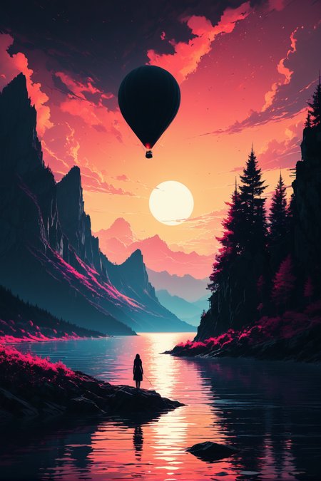 by Kurzgesagt and Alena Aenami, surreal art <lora:more_art:0.40><lora:faetastic:0.25><lora:midjourney:0.15>