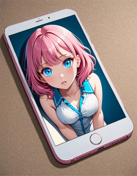 <lora:Phone_PH12X_SDXL:.95> PH12X, high quality, best quality, solo, 1girl, pink hair, blue eyes, looking at viewer,