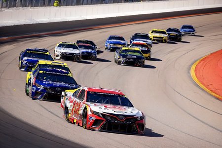 (masterpiece, best quality:1.2), ultra-detailed, group of cars racing on track  EdobNascarRace, (realistic:1.5), <lora:EdobNascarRace_v1.0:1>