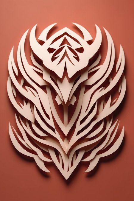 <lora:KIRIGAMI:1>KIRIGAMI - design the most popular logo that will sell millions of tshirts in the style of kirigami