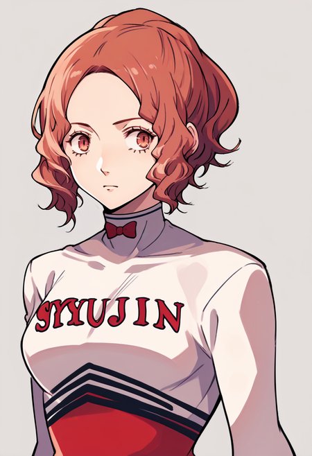 score_9, score_8_up, score_7_up, source_anime, 1girl, <lora:HaruP5-pdxl:1> chrHaru, short hair, ponytail, cheerleader, red bowtie, clothes writing, medium breasts, <lora:zs_ZeroAzurePortraitsXL:1> zeroazureportraits, solo, upper body, simple background
