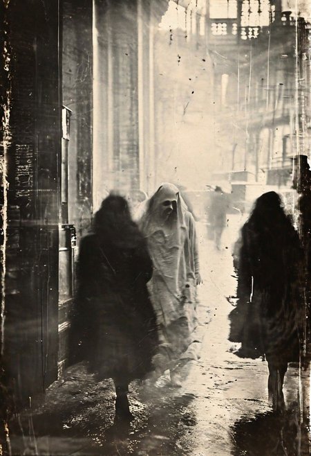 B&W 35mm vintage street photo of a scary ghost in the New York Public Library     <lora:Vintage_Street_Photo:1.0>