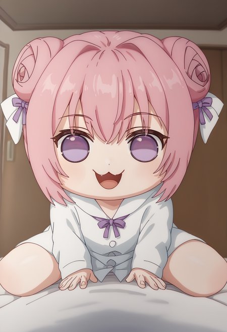score_9, score_8_up, score_7_up, source_anime,
BREAK
1girl, solo, 
 <lora:Doro_X_PDXL_V1:1.0>, doro, creature, :3, chibi, pink hair, purple eyes, hair bun, hair bow, no humans, white skin, four legs, solid circle eyes, no pupils
<lora:shiyukiposeV1:0.9>, shiyukidef, looking at viewer, smile, open mouth, :d, pov,