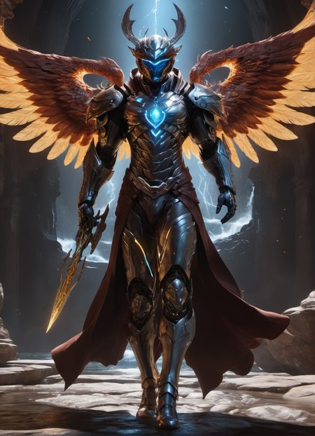 hyperdetailed photography,winxl,man,(robe),(glowing paint wings),holding a weapon,full armor,ambient,epic,dagger,masterpiece,8k uhd,awardwinning,trending on artstation and deviant art,official art,private press,raw photo,  <lora:winxl-step00000350:0.8>