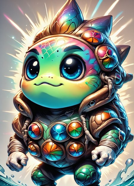 DonMC4r700nFu510nXL,  score_9, score_8_up, score_7_up, score_6_up, fusion of hantu udin,walrus,qilin,sea turtle , rating_safe, <lora:DonMC4r700nFu510nXL-pony:1>
