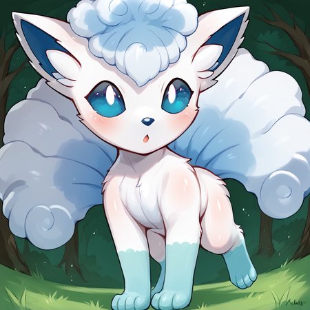 <lora:Style_rabbitadvisory_BETA:1>,furry,furry female,solo,<lora:POKEMON_ALOLAN_VULPIX:1>,alolan_vulpix,âââ