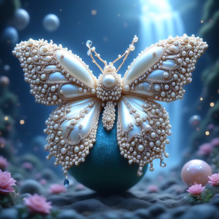 Ornate Pearls and Crystals