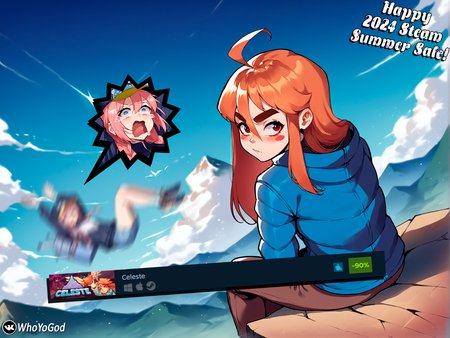 score_9, score_8_up, score_7_up, score_6_up,source_anime, rating_safe,
2girls, mountain, cloud, dutch angle, depth of field, from above,cowboy shot,
<lora:nyantcha_style_xl_pd_goofy:0.6>, NYANTCHA STYLE,
BREAK
<lora:steam_delivery:0.8> , SDG, hat, shorts, jacket, shirt, backpack, braid,
<lora:falling_pony:1> , best_falling,midair, reaching towards viewer, looking at another,open mouth, scared,
<lora:concept_aquascreaming_ponyXL:1> , aquascreaming, screaming, open mouth, crying with eyes open  BREAK
<lora:madeline-v1.0:0.8> , madeline, orange hair, long hair, ahoge, red eyes, freckles, blush stickers, thick eyebrows,blue coat, brown pants, sitting, cliff,