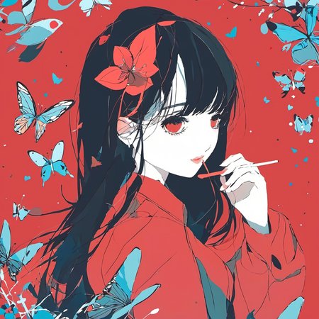 <lora:mourning_girl_xl:0.8>,1girl,red background,