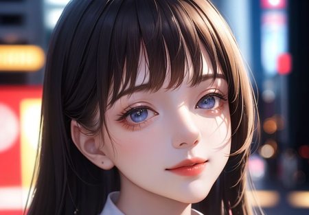 18 years old,sexy,porn,black hair,black eye, fashi-girl,red lips,makeup, 1girl,solo,looking at viewer,playful,small_breasts,slim body,dynamic angle, masterpiece, best quality, (extremely detailed CG unity 8k wallpaper, masterpiece, best quality, ultra-detailed, best shadow), (detailed background), (beautiful detailed face, beautiful detailed eyes), High contrast, (best illumination, an extremely delicate and beautiful), dynamic angle,beautiful detailed,professional lighting, photon mapping, radiosity, physically-based rendering, (8k, best quality, masterpiece:1.2), (realistic, photo-realistic:1.37), ultra-detailed,beautiful detailed sky,detailed cafe,night,sitting,dating,(nose blush),(smile:1.15),(closed mouth),,JK uniform, school unifrom, skirt, black pantyhose, high heel, street, city view, outdoor,  shibuya \(tokyo\), shinjuku \(tokyo\)