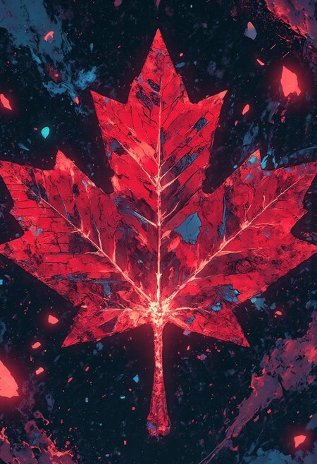 . Solar Collection Maple
"Mh1$AgThS2
Canada has deployed a massive solar collection array in geostationary orbit, its panels arranged in a perfect three-dimensional maple leaf of energy harvesting technology. Viewed through a 400mm super-telephoto lens from lunar distance, the scene isolates this engineering wonder against the distant Earth. The solar maple leaf appears as a vast network of ruby-red panels optimized to collect specific wavelengths while reflecting the distinctive national color. The array's thickness varies with collection capacity—densest at the central veins where power transmission equipment creates a spine of technological complexity, and thinner at the lobes where pure collection surface is prioritized. The territories mapped within this orbital Canada glow with energy management activity, with visible power beams connecting the array to receiving stations in corresponding provinces below. Maintenance drones move across the structure's surface in coordinated patterns that mimic maple seeds falling, their work creating brief flashes of technical light. The array rotates to track optimal solar exposure, its movement creating a subtle motion blur that emphasizes the maple leaf's distinctive shape against the starfield backdrop.
The entire composition bathes in the reflected red glow of specialized solar technology—Canada reimagined as a nation that has claimed its distinctive place in orbit