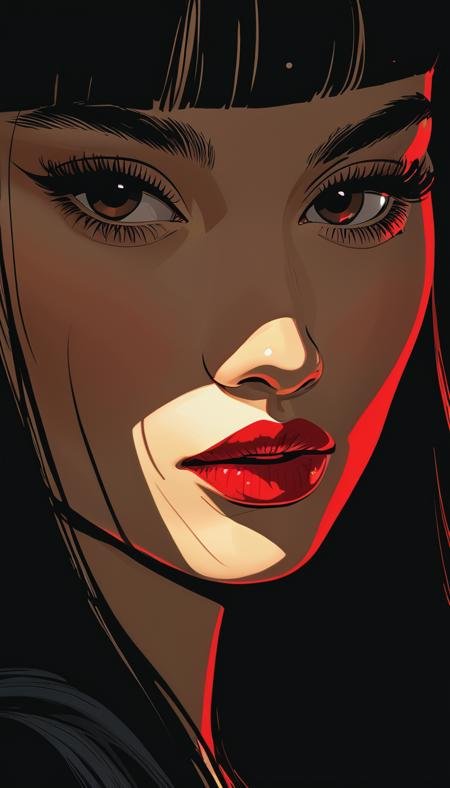 impactful paint of a girl  <lora:The_Pulp_Session:0.8>,    highly detailed,   8k,   sharp,  professional, clear,   high contrast, high saturated, , vivid deep blacks, crystal clear