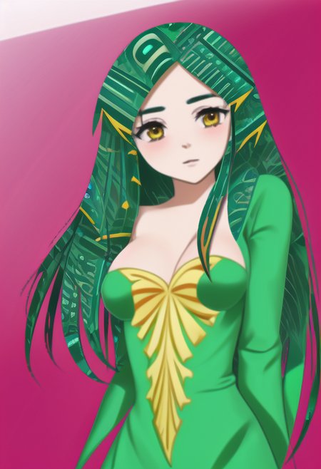 <lora:LCM_LoRA_Weights_SD15:1>
 <lora:doritos:1> doritoshair
1girl, cleavage
dark green hair
Red   Mermaid Gown